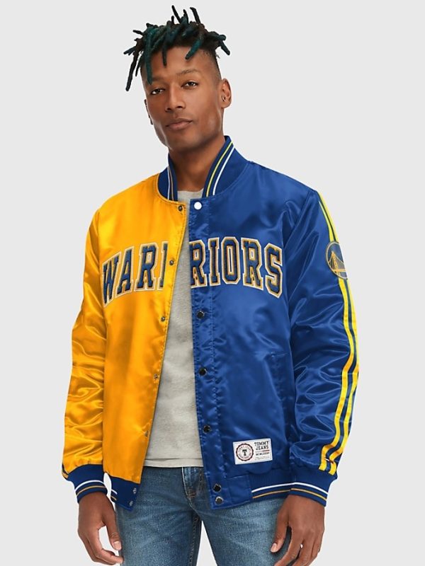 Tommy Jeans And Nba Golden State Warriors Varsity Jacket