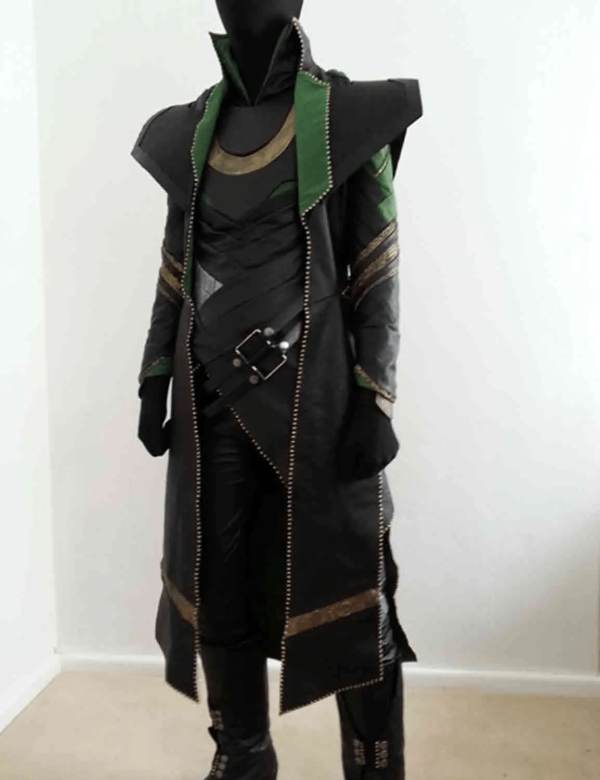 Tom Hiddleston Loki Leather Coat - Image 2