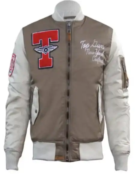 Top Gun Brown Varsity Jacket