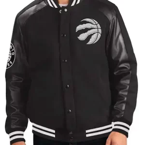 Toronto-Raptors-Varsity-Black-Leather-Jacket