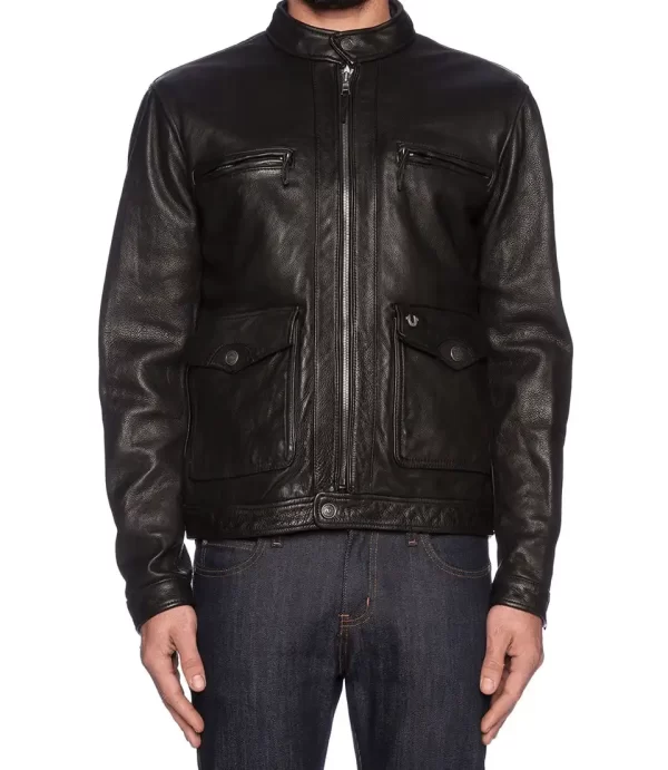 true religion leather jacket