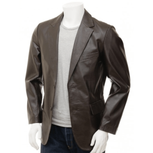 Ultimate Crossover Brown Leather Blazer