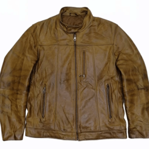 Uniqlo Brown Biker Leather Jacket
