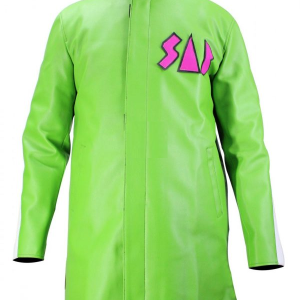 Vegeta Sab Green Leather Coat Jacket