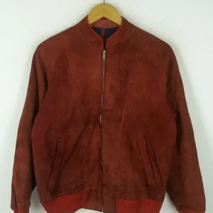 Vic Vintage Menswear Red Leather Jacket