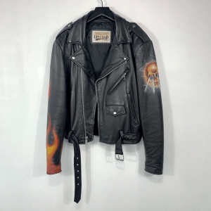 Metallica Airbrush Vintage 80s Leather Jacket