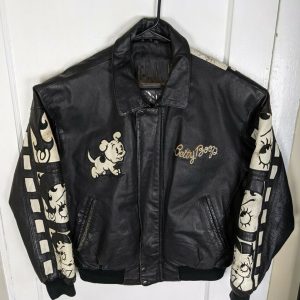 Vintage 90s Betty Boop Cartoons Leather Jacket