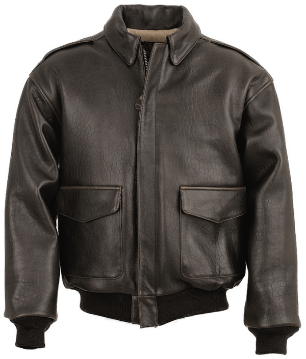 Vintage A-2 Flight Bomber Black Leather Jacket