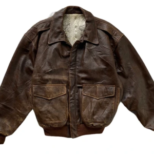 Vintage Brown Leather Biker Jacket