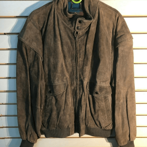 Vintage Brown Members Only Flannel Lined Leather Jacket