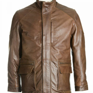 Vintage Fashion Brown Leather Jacket