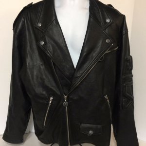 Vintage Fila Printed Leather Jacket