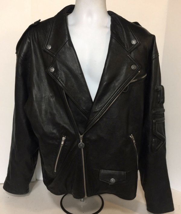 Vintage Fila Printed Leather Jacket