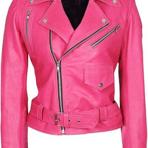Vintage Pink Leather Jacket