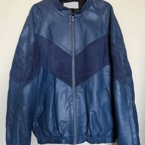 Vintage UK Blue Leather Jacket