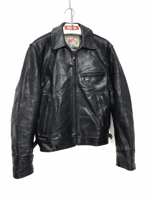 Vtg Aero Horsehide Sport Leather Jacket