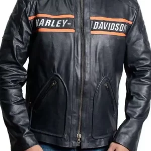 WWE Harley Davidson Goldberg Black Leather Jacket