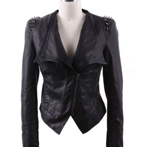 Wendy Osefo Real Housewives Of Potomac S05 Studded Black Motorcycle Leather Jacket