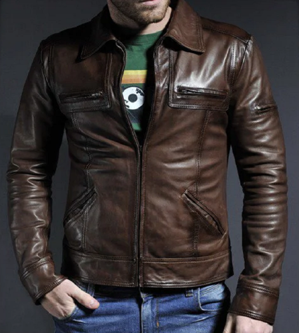 Wheelman Brown Leather Jacket