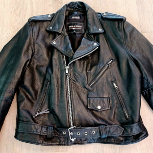 Wilsons Belt Heavy Biker Punk Leather Jacket