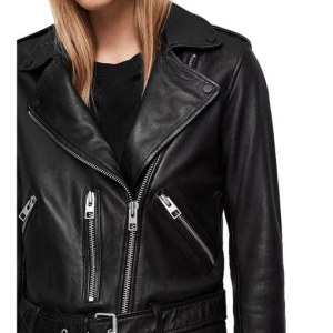 Women's Monica Effortless Black Fitted Leather Jacket