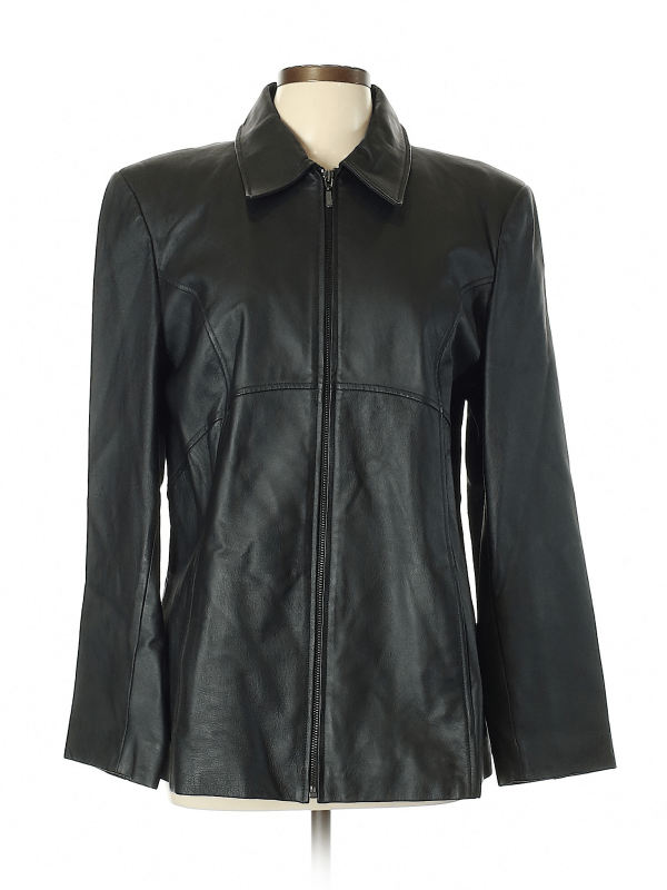 Women's Jacqueline Ferrar Black Leather Jacket