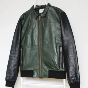 Wood Wood Aviator Leather Jacket
