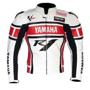 Yamaha R1 Red And White Motorcycle Racing Jacket