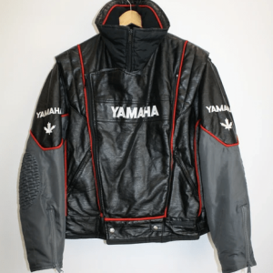 Yamaha Racing Biker Black Leather Jacket