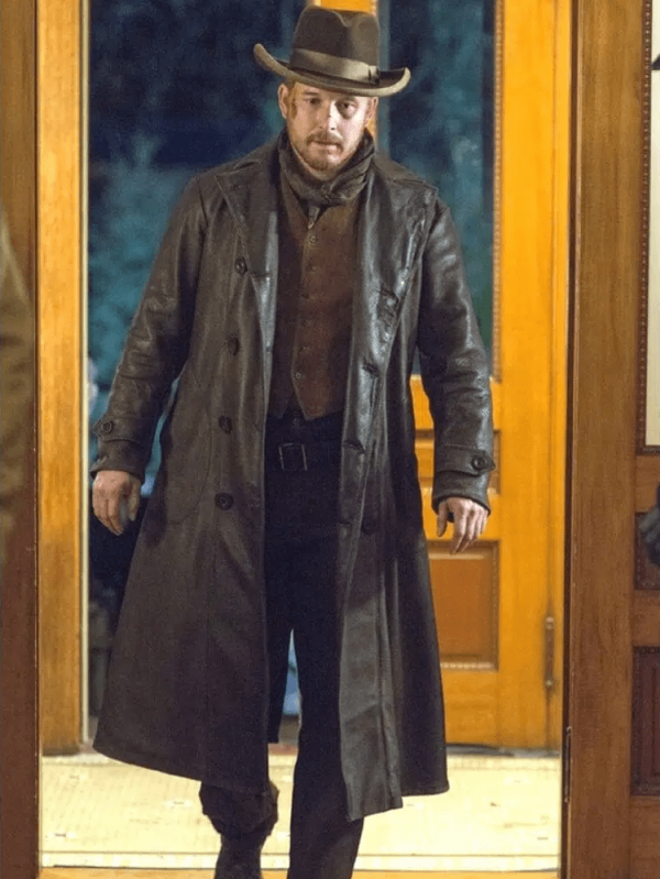 Yellowstone Cole Hauser Trench Leather Coat