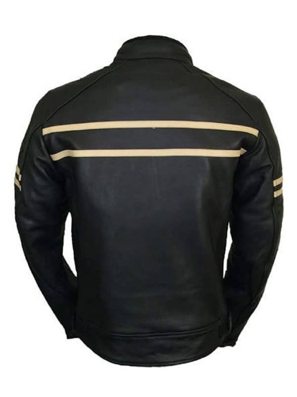 Black Retro Style Men’s Leather Fashion Jacket