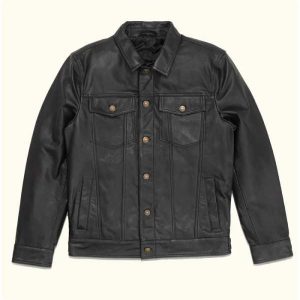 Driggs Full Black Leather Jacket