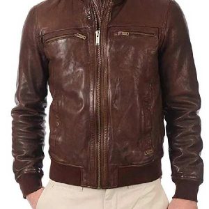 John Hunter Brown Leather Jacket