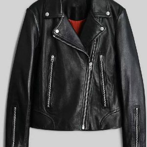 Mack Motorcycle Black Leather Jacket