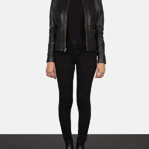 Rave Black Leather Biker Jacket
