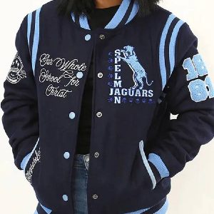 Spelman College Jaguars Navy Blue Varsity Wool Jacket